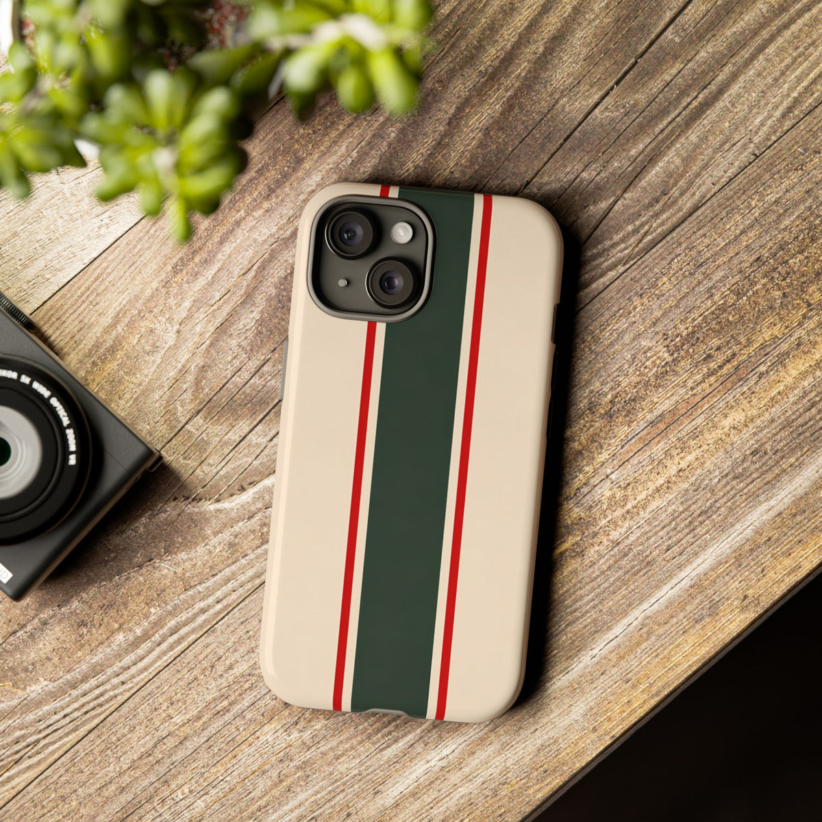Green & Red Racing Stripes