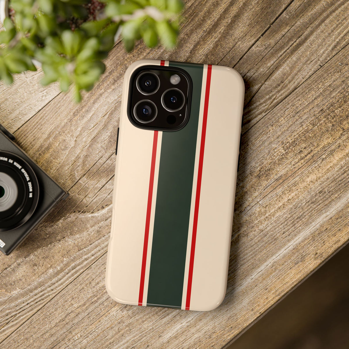 Green & Red Racing Stripes