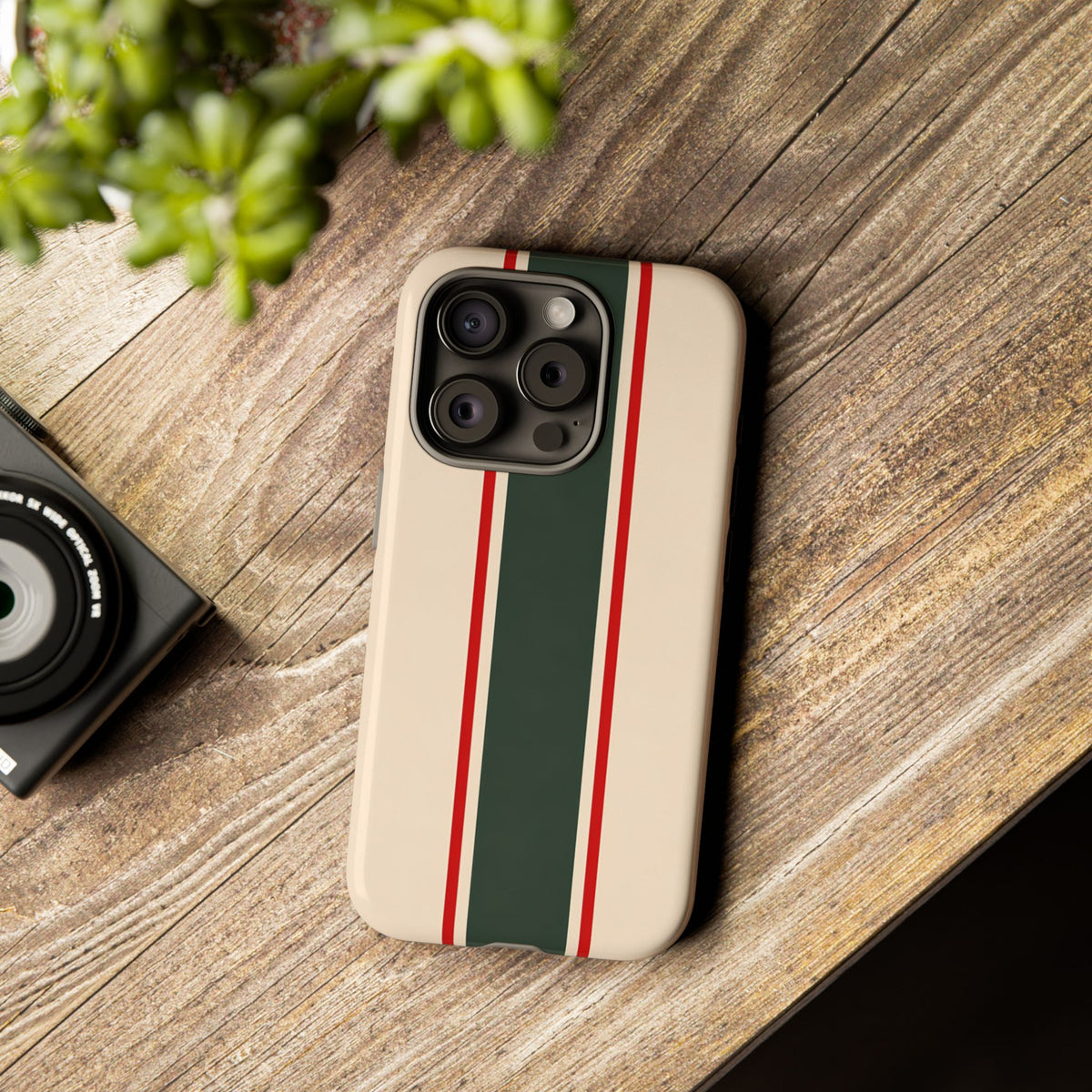 Green & Red Racing Stripes