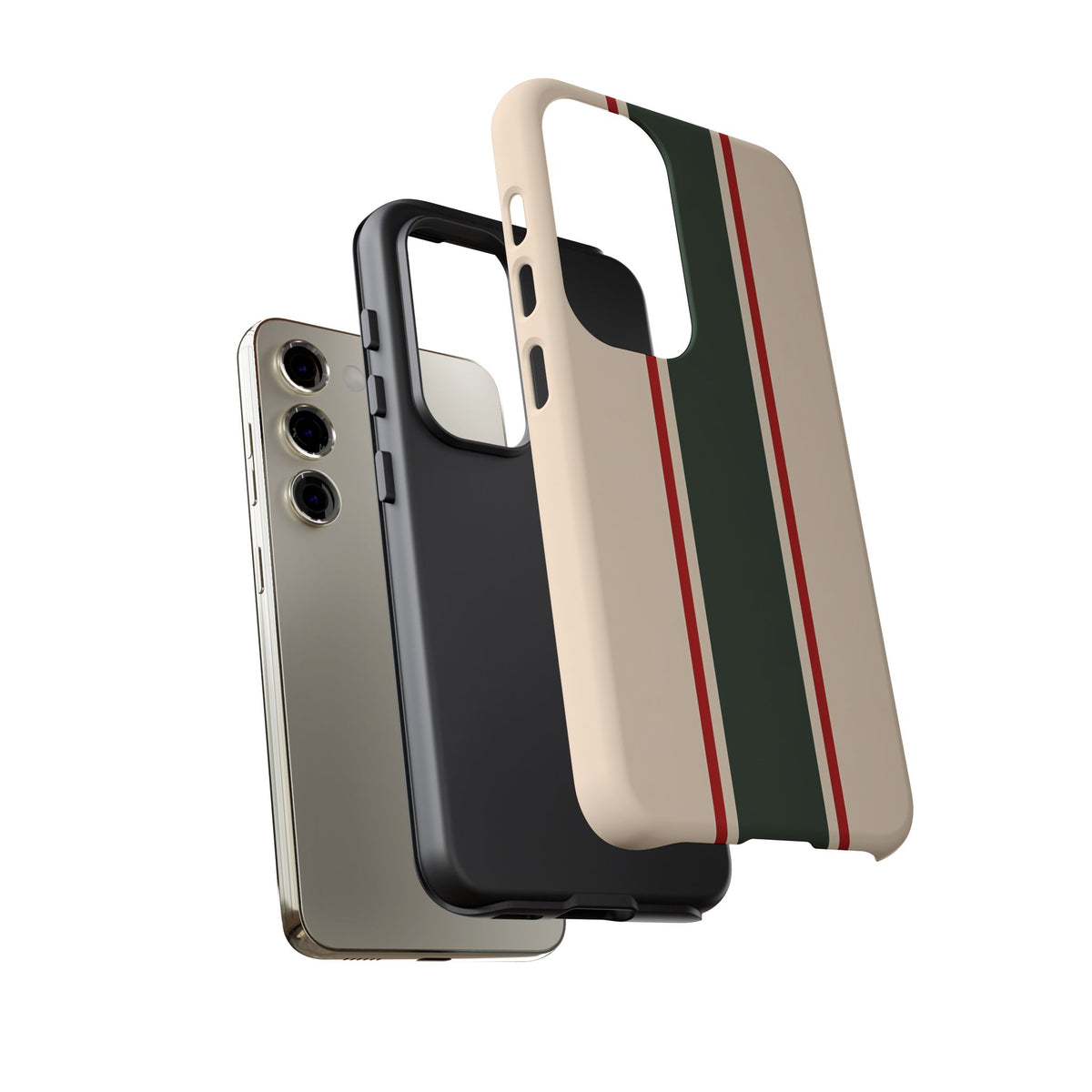 Green & Red Racing Stripes