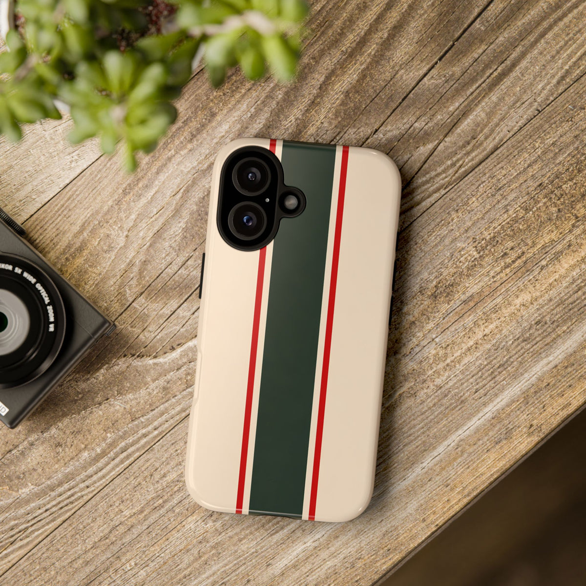 Green & Red Racing Stripes