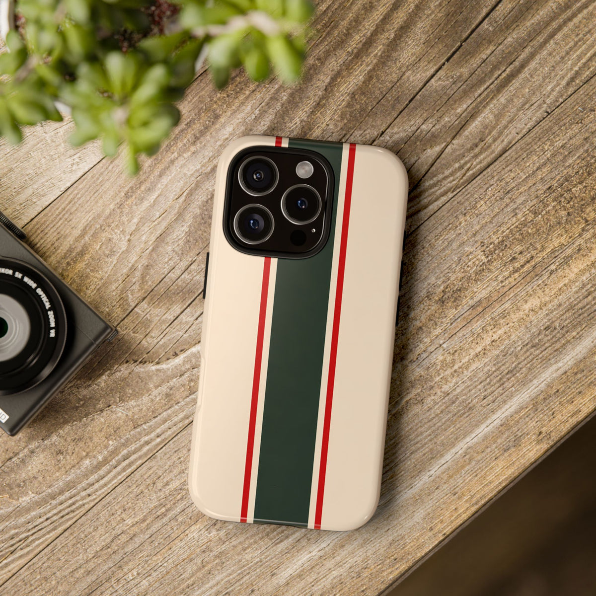 Green & Red Racing Stripes